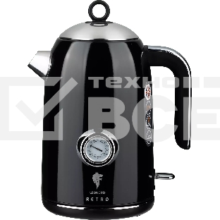 Чайник электрический LEONORD LE- 1903/2 RETRO 1.7 л, 2200 Вт, черный