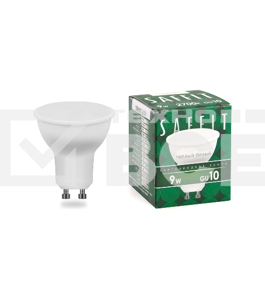 Лампа светодиодная SAFFIT SBMR1609 (55148) 9 вт 230в GU10 теплый