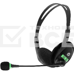 Наушники с микрофоном Оклик HS-M100 черный 1.8м накладные оголовье (1532004)