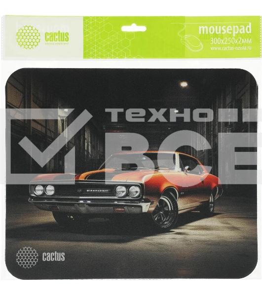 Коврик для мыши Cactus Orange Car 300x250x2мм (CS-MP-P06M)