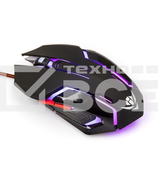 Мышь проводная Nakatomi MOG-20U черный, 2400 dpi, USB, кнопки - 6