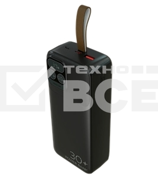 Портативный аккумулятор More choice (4620202550637) PB55-30 с кабелем 1USB 3.0A 22.5W PD - 30000mAh черный