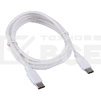 Кабель USB2.0 Cablexpert CC-USB2-CMCM-60-1.8M-W, Type-C/Type-C, 3A, 60Вт, PD/QC3.0, медь, 1.8м, белый, пакет, фото 1