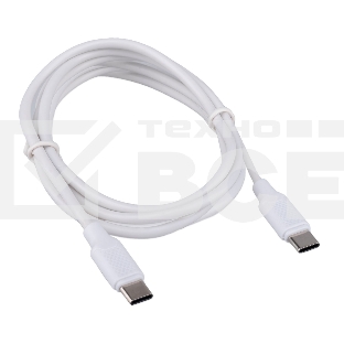 Кабель USB2.0 Cablexpert CC-USB2-CMCM-60-1.8M-W, Type-C/Type-C, 3A, 60Вт, PD/QC3.0, медь, 1.8м, белый, пакет