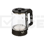 Чайник электрический Homestar HS-1008 1,8 л, стекло, черный, фото 1