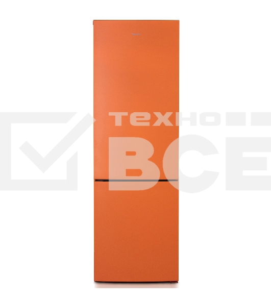 Холодильник Бирюса T6127 оранжевый двухкамерный 245/100л морозилка снизу