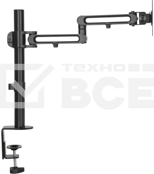 Кронштейн для мониторов Ultramounts UM736 черный 17'-32' макс. 8кг крепление к столешнице поворот и наклон