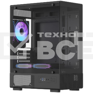 Корпус Formula Crystal Z1CM Plus AR v2 черный без БП mATX 5x120мм 1xUSB3.0 audio bott PSU