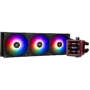 Водяное охлаждение для процессора Water Cooling System Thermalright Frozen Warframe 360 Ultra черный Argb (360мм, черный, ARGb/Fans: 3x120мм, 70.84CFM, 22.1dBA, 2000RPM/Pump height 60мм, 23dBA, 3000RPM, Rad thickness 27mm/S: 1200, 1700, 1851, 2011, 2066, 115X, AM5, AM4)