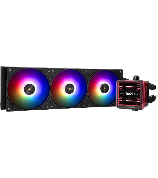 Водяное охлаждение для процессора Water Cooling System Thermalright Frozen Warframe 360 Ultra черный Argb (360мм, черный, ARGb/Fans: 3x120мм, 70.84CFM, 22.1dBA, 2000RPM/Pump height 60мм, 23dBA, 3000RPM, Rad thickness 27mm/S: 1200, 1700, 1851, 2011, 2066, 115X, AM5, AM4)