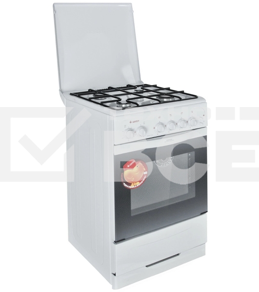 Плита газовая Gefest ПГ 3200-05 белый, конфорок 4 шт, духовка 42 л, 50 см x 85 см x 57 см