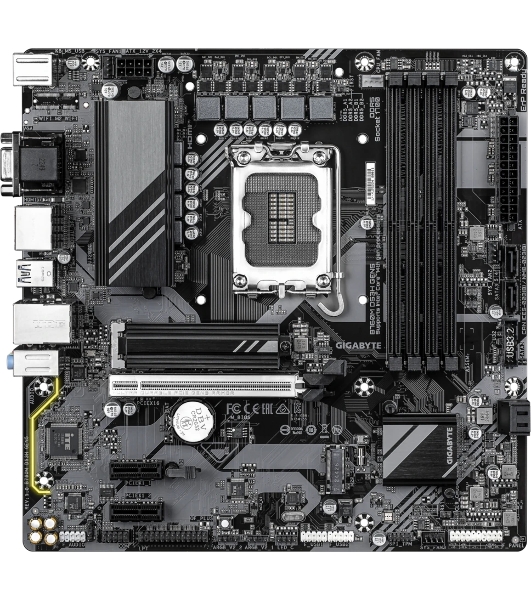 Материнская плата Gigabyte B760M DS3H GEN5, LGA 1700, Intel B760, 4xDDR5, 4xSATA, 2xM.2, 1xPCIe 5.0 x16, 2xPCIe 3.0 x1, 1xVGA, 1xHDMI, 2xDP, 1x2.5Gb LAN, 1xUSB-C 10Gbps, 3xUSB-A 5Gbps, 2xUSB-A 2.0, 1xPS/2, 3x3.5 мм, 7.1, mATX