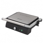 Электрический пресс-гриль Endever Grillmaster 225, серебристый/черный, 2300 Вт, терморегулятор, размер пов-ти 28х17 см, фото 1