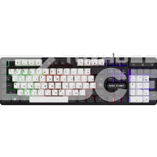 Клавиатура Defender Dark Knight R GK-077  проводная, USB, чёрный/белый