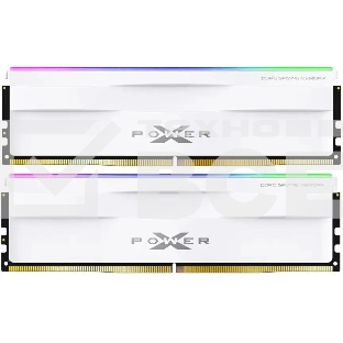 Оперативная память Silicon Power Xpower Zenith, DDR5, 32GB (2x16 GB), 5600 MHz, CL40, DIMM, радиатор, RGB, белый