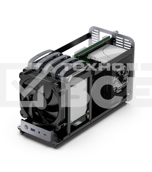 Корпус JONSBO N1 Gray без БП, mini-ITX, SFX, серый