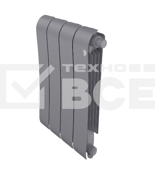 Радиатор Royal Thermo Infinity 500 Silver Satin VR80 - 4 секц.