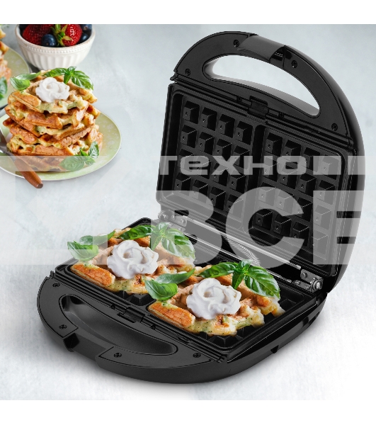 Вафельница Maxwell MW-1561 800Вт черный