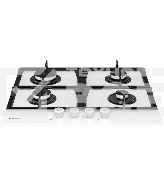 Газовая варочная панель Hotpoint HG 61F/WH, независимая, белый