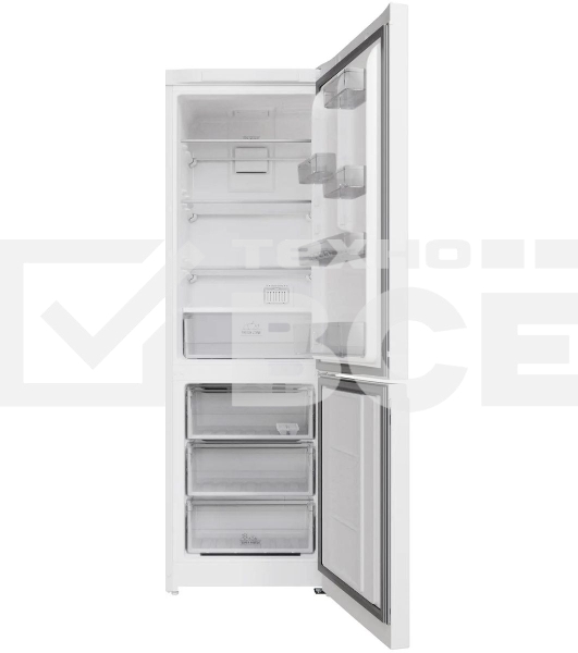 Холодильник Hotpoint HT 5180 W белый/серебристый, двухкамерный 220/78л морозилка снизу, Total No Frost