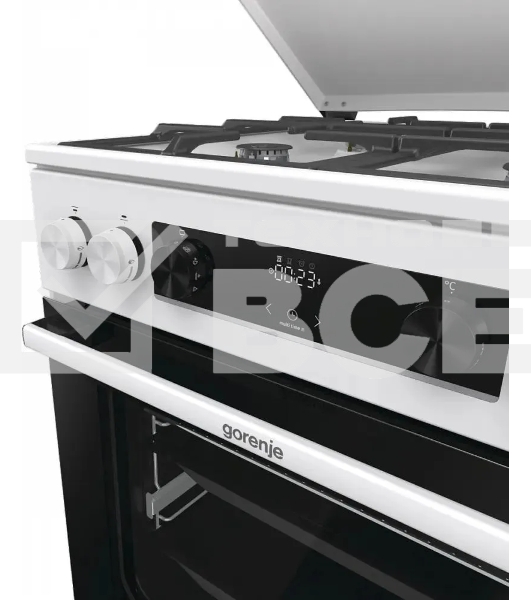 Плита комбинированная Gorenje GKS6C71WF белый, конфорок 4 газовых, духовка 71 л, 60 см x 85 см x 60 см