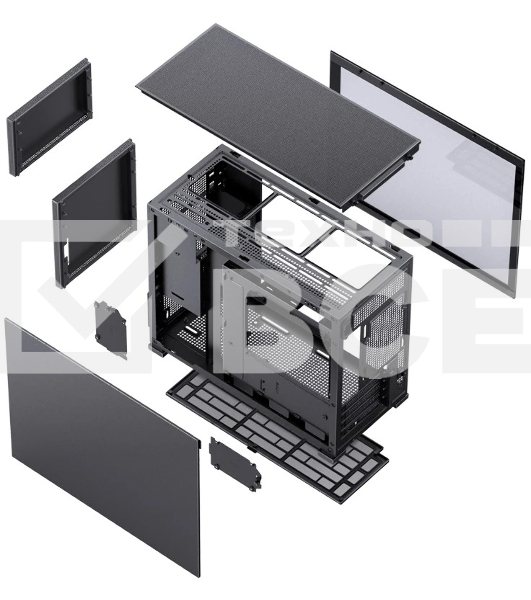 Корпус компьютерный JONSBO D31 STD, Mini-Tower, TG, no fan, 1xUSB-A 3.2 + 1xUSB-C 3.2, mATX, mDTX, mITX Black