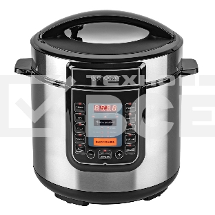 Скороварка-мультиварка электрическая Endever Vita-132, черный/стальной, мощность 1200 Вт, емкость 6л, 16 авторежимов работы, книга рецептов, 2 шт/уп.