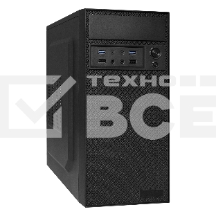 Компьютерный корпус Minitower ExeGate BAA-109U2-UNS350 (mATX, БП UNS350 с вент. 12см, 2*USB+2*USB 3.0, аудио, черный)