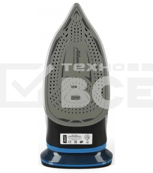 Утюг Atlanta ATH-5581 черный/синий, 2600 Вт, 32 г/мин, 89 г/мин, 380 мл