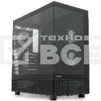 Компьютерный корпус HSPD F710, Panoramic Mid Tower, черный, TG, 0.5 SPCC, 3x120мм ARGb E-ATX, ATX, mATX, mITX 185/395/270мм 2x2.5