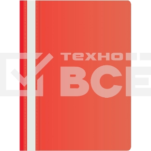 Папка-скоросшиватель Silwerhof Eco A4 прозрач.верх.лист пластик красный