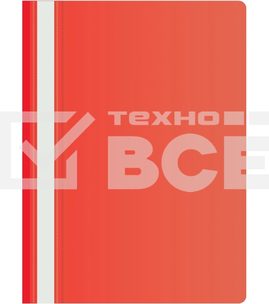 Папка-скоросшиватель Silwerhof Eco A4 прозрач.верх.лист пластик красный