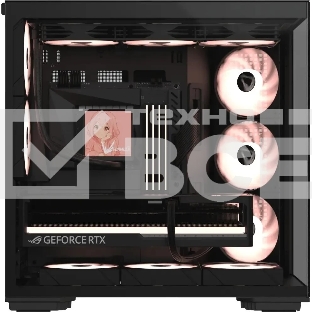 Корпус Formula Crystal Z7 PA черный без БП ATX 5x120мм 1xUSB3.0 1xUSB3.1 audio bott PSU