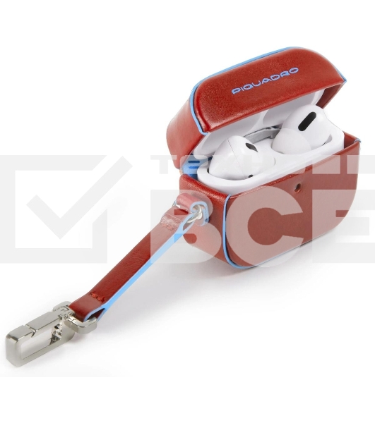 Чехол для наушников Piquadro Blue Square AC5308B2/CU4 темно-коричневый натур.кожа