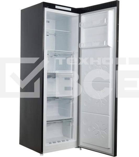 Морозильная камера Maunfeld MFFR170SB, черный, 206л, 4 ящика, 2 полки