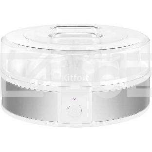 Йогуртница Kitfort КТ-6405 20Вт 7б. 180 мл упр.:механич. серебристый/белый