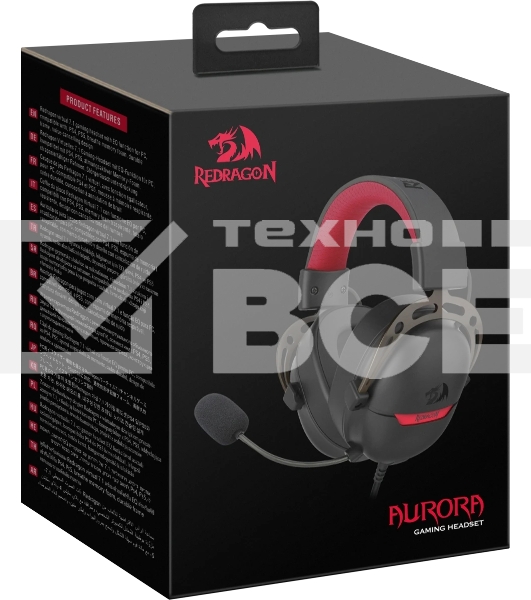 Гарнитура Redragon Aurora чёрный, проводная, USB