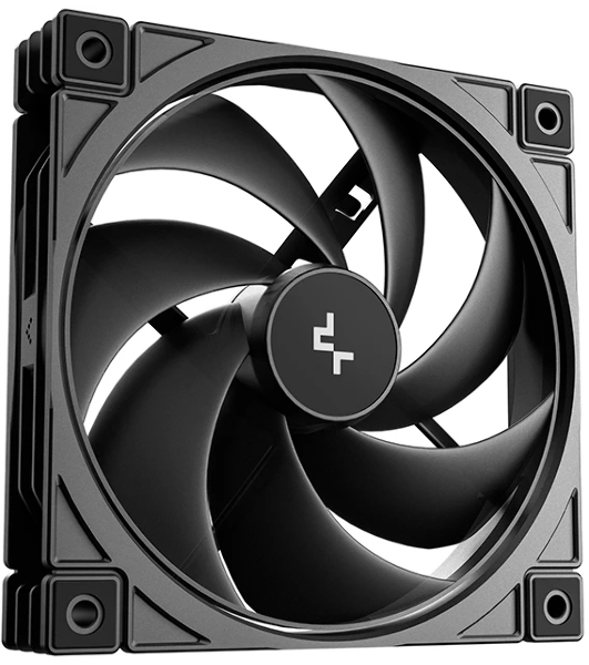 Вентилятор для корпуса Deepcool FD12 V2 120х120x25 черный 4-pin 35.6дБ (R-FD12V2-BKNPN1-G) Ret