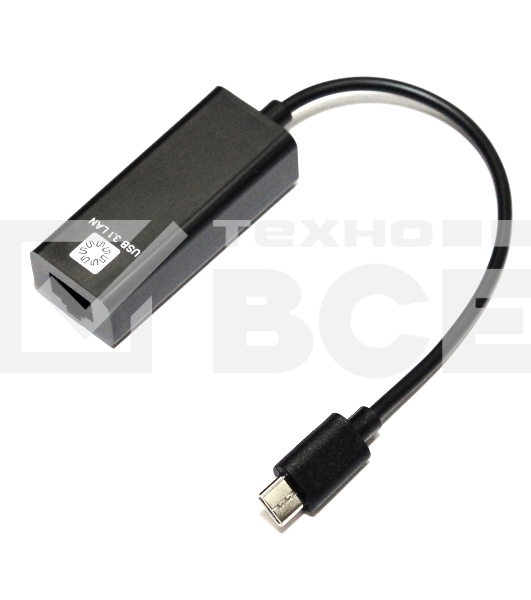 Кабель-адаптер 5bites UA3C-45-08BK USB3.1 / RJ45 100MB / черный