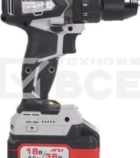 Дрель-шуруповерт аккумуляторная INTERSKOL DAU-13/36V 50