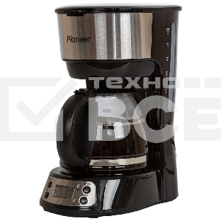 Кофеварка капельная Pioneer CM053D серебристый/черный, исп. кофе - молотый, 0.75 л, 600 Вт