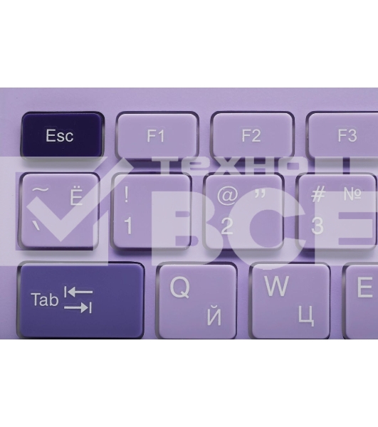 Клавиатура + мышь Acer OCC205 беспроводной USB, 1200 dpi, фиолетовый