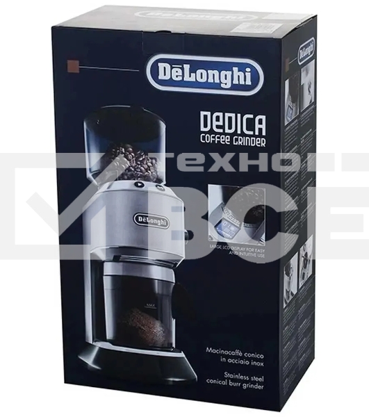 Кофемолка DeLonghi KG521.M 150 Вт, 350 гр, черный