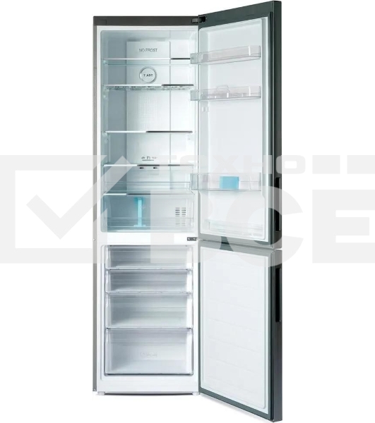 Холодильник Haier C2F637CGBG черный, двухкамерный, 278/108л, морорзилка снизу, No frost