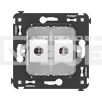Розетка компьютерная DKC Avanti 4400664 RJ-45 без шторки в стену, кат.5е двойная, 