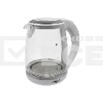 Чайник электрический Atlanta, ATH-2471 бел, стекло Стекло, 2л, 2200Вт, белый, температурная иллюминация, защита от перегрева без воды., фото 1