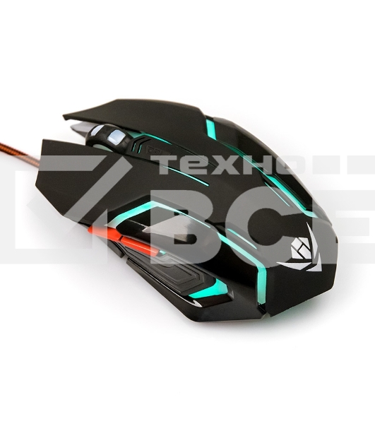 Мышь проводная Nakatomi MOG-20U черный, 2400 dpi, USB, кнопки - 6