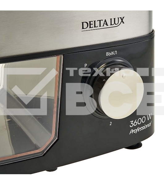 Мясорубка электрическая DELTA LUX DE-602MS черная нерж, НАСАДКА ДЛЯ ТОМАТА, 3600Вт (4)