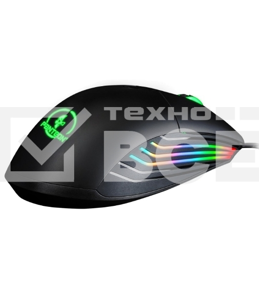 Мышь проводная Jet.A Panteon PS120 черный, 6200 dpi, USB, кнопки - 8