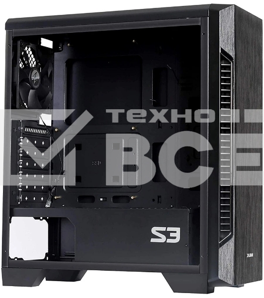 Компьютерный корпус MidiTower Zalman S3 TEMPERED GLASS WINDOW black